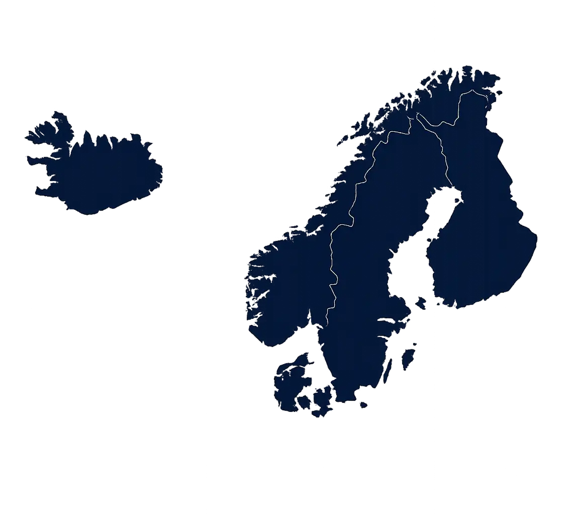 Map of the Nordic region